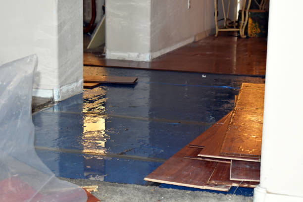 Professional Emergency Water Damage Restoration technician working in Chesterhill, OH